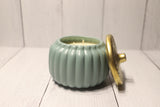 Teal Ceramic Pumpkin