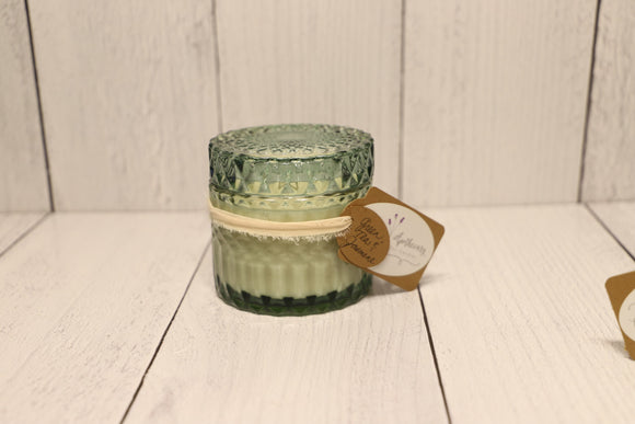 Crystal jar - Mint color, Green Tea & Jasmine
