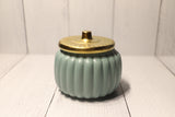 Teal Ceramic Pumpkin