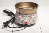 Wax Melter Bronze Geometric 2-In-1 Classic Fragrance Warmer