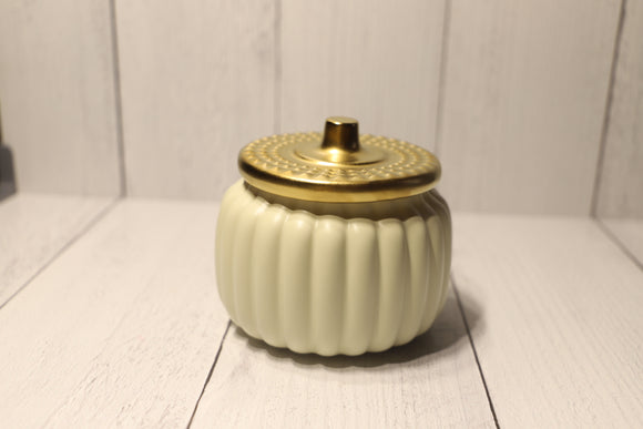 Ivory Ceramic Pumpkin