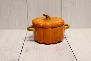 Pumpkin Candle Ceramic Jar - Orange