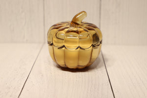 Mini Pumpkin Candle Crystal Jar - Brown