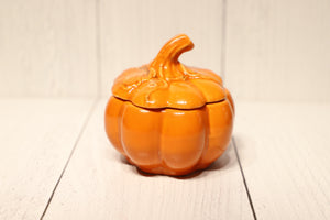 Pumpkin Candle Ceramic Jar - Orange or White